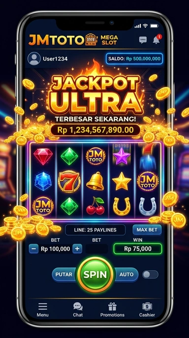 Tampilan utama aplikasi jmtoto dengan berbagai pilihan aplikasi.